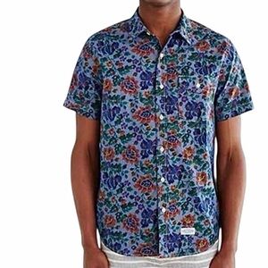 PC Provisions Floral Men's Shirt LG Trendy Hipster Portland Boho